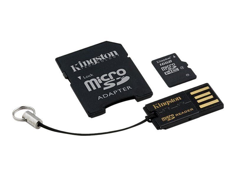 Kingston Multi-Kit / Mobility Kit - flash memory card - 16 GB - microSDHC