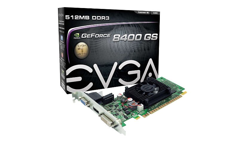 EVGA GeForce 8400 GS - graphics card - GF 8400 GS - 1 GB