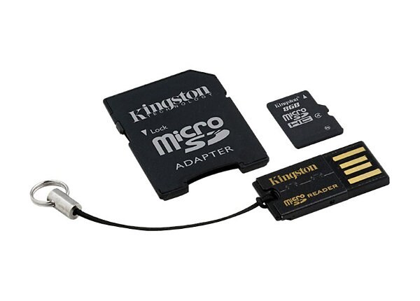 Kingston Multi-Kit / Mobility Kit - flash memory card - 8 GB - microSDHC
