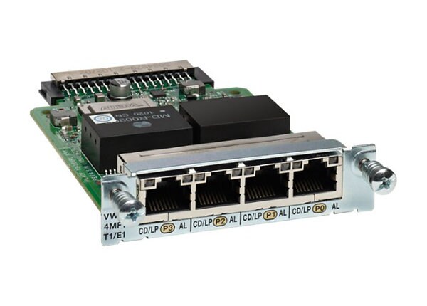 Cisco Third-Generation 4-Port T1/E1 Multiflex Trunk Voice/WAN Interface Card - expansion module - 4 ports