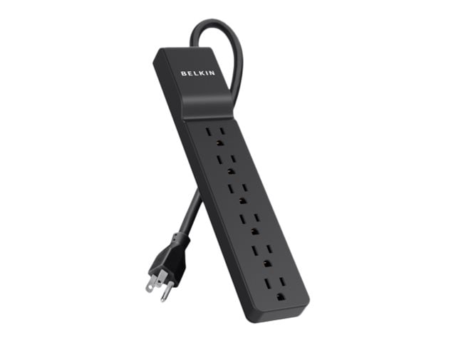 Belkin 6-Outlet Home And Office Surge Protector - 4ft Cord - Black
