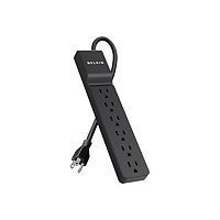 Belkin 6-Outlet Home And Office Surge Protector - 4ft Cord - Black