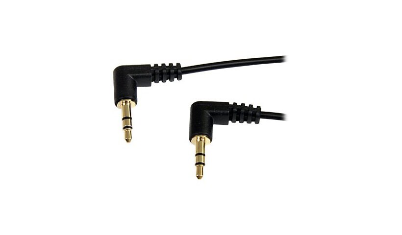 StarTech.com 1 ft. (0.3 m) Right Angle 3.5 mm Audio Cable - 3.5mm Slim Audi