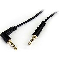 StarTech.com 1 ft Slim 3.5mm to Right Angle Stereo Audio Cable - M/M