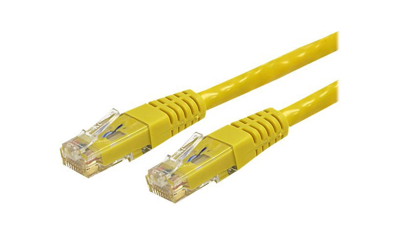 StarTech.com 10ft CAT6 Ethernet Cable - Yellow CAT 6 Gigabit Wire 100W PoE 650MHz Molded Patch Cord