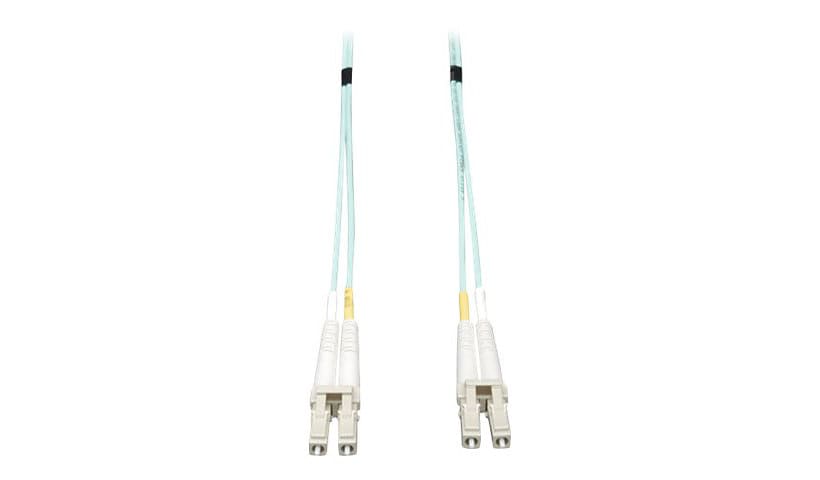 Tripp Lite 35M 10Gb Duplex Multimode 50/125 OM3 LSZH Fiber Patch Cable LC/LC Aqua 35 Meters - patch cable - 35 m - aqua