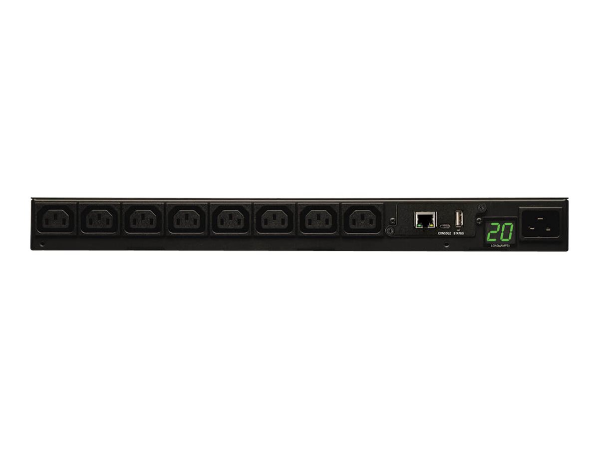 Tripp Lite PDU Monitored 208-240V 20A C13 8 Outlet L6-20P 1U RM
