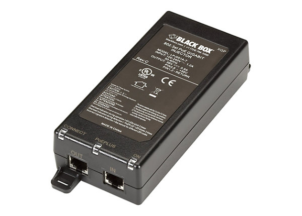 Black Box Power over Ethernet PoE Injector, 33.6 watt, 10/100/1000mbps