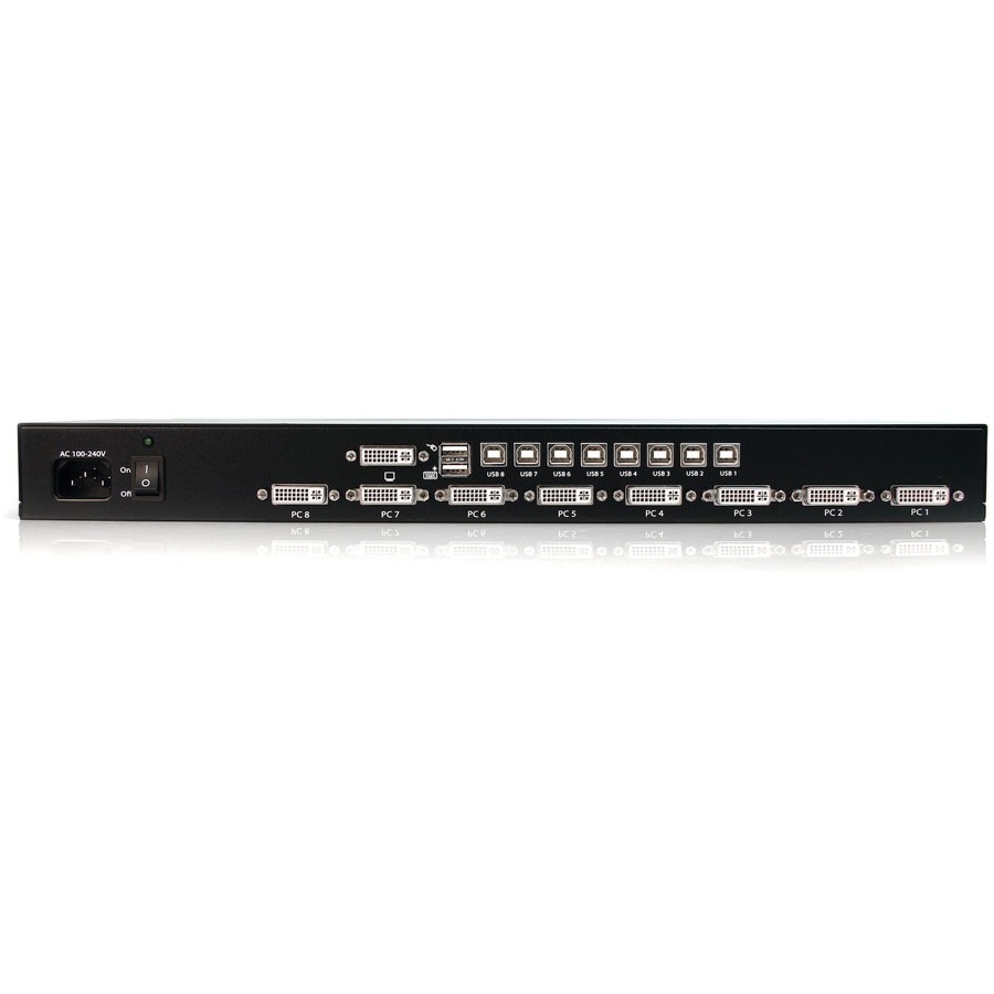 Thumbnail 4 of 6 for StarTech.com 8 Port 1U Rackmount DVI USB KVM Switch - USB DVI KVM Switch - DVI KVM Switch - USB KVM Switch , TAA