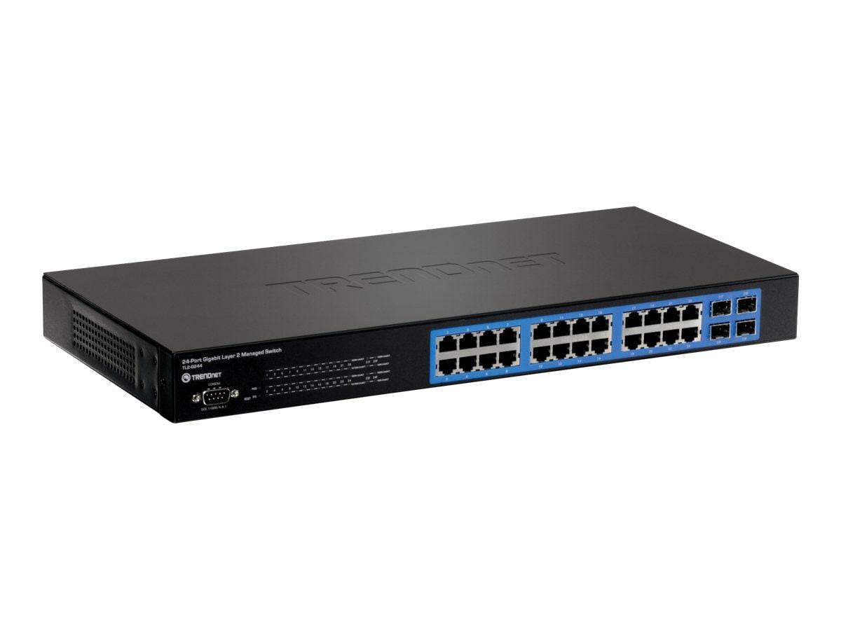 TRENDnet TL2 G244 - switch - 24 ports - managed - rack-mountable - TAA Compliant