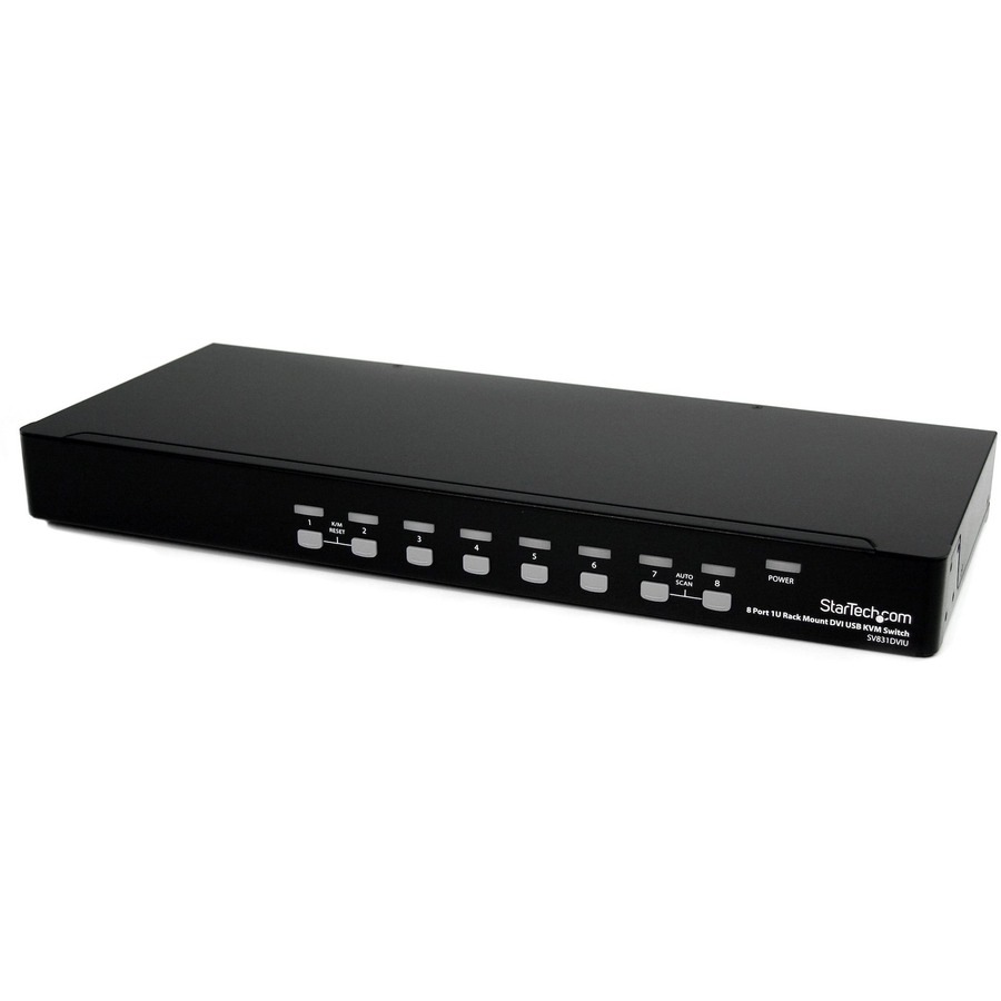 StarTech.com 8 Port 1U Rackmount DVI USB KVM Switch - USB DVI KVM Switch -