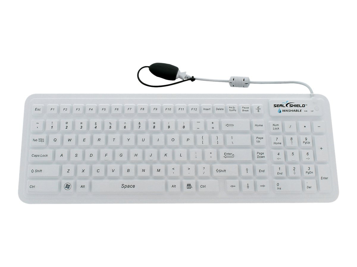 SEAL GLOW2™ Keyboard with LED Backlit Keys and Antimicrobial - White