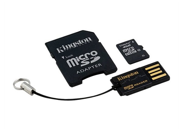 Kingston Multi-Kit / Mobility Kit - flash memory card - 4 GB - microSDHC