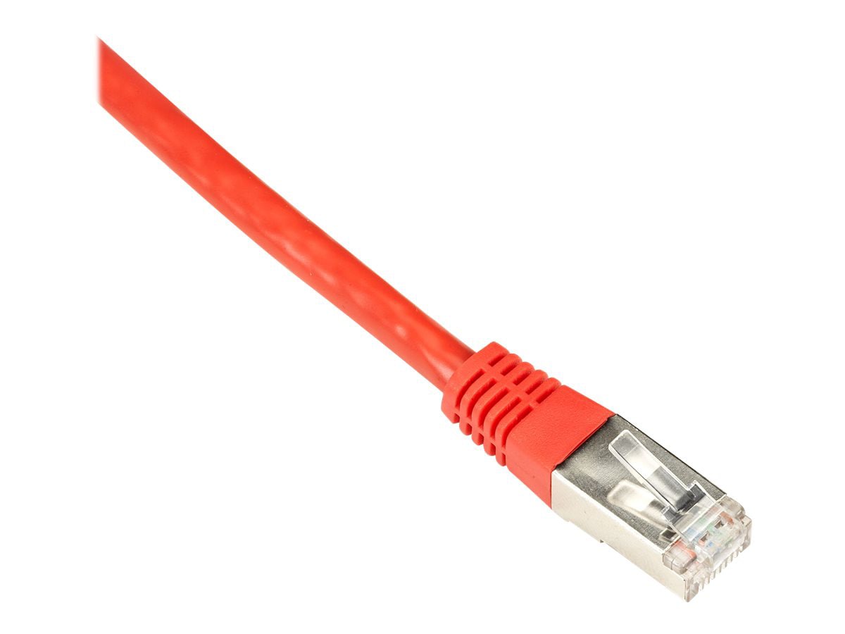 Black Box 1ft Double Shielded Red CAT6 250Mhz Ethernet Patch Cable, 1'