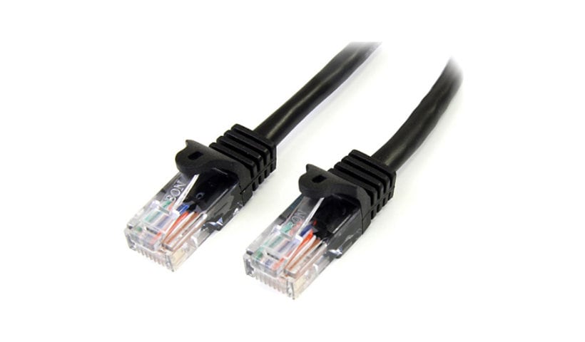 StarTech.com Cat5e Ethernet Cable 3 ft Black - Cat 5e Snagless Patch Cable