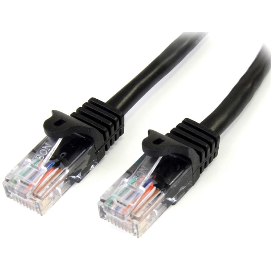 Thumbnail 4 of 5 for StarTech.com 6ft Black CAT5e Cable - Snagless CAT5e Patch Cord Network Cable - Gigabit Ethernet Cable - M/M