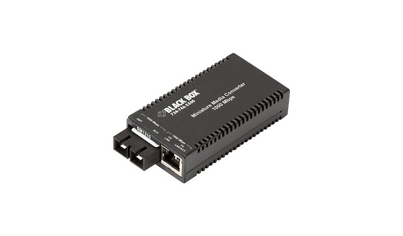 Black Box Multi-Power Miniature Media Converter - fiber media converter - GigE - TAA Compliant