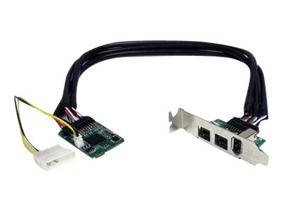 StarTech.com 3 Port 2b 1a 1394 Mini PCI Express FireWire Card Adapter - Fir