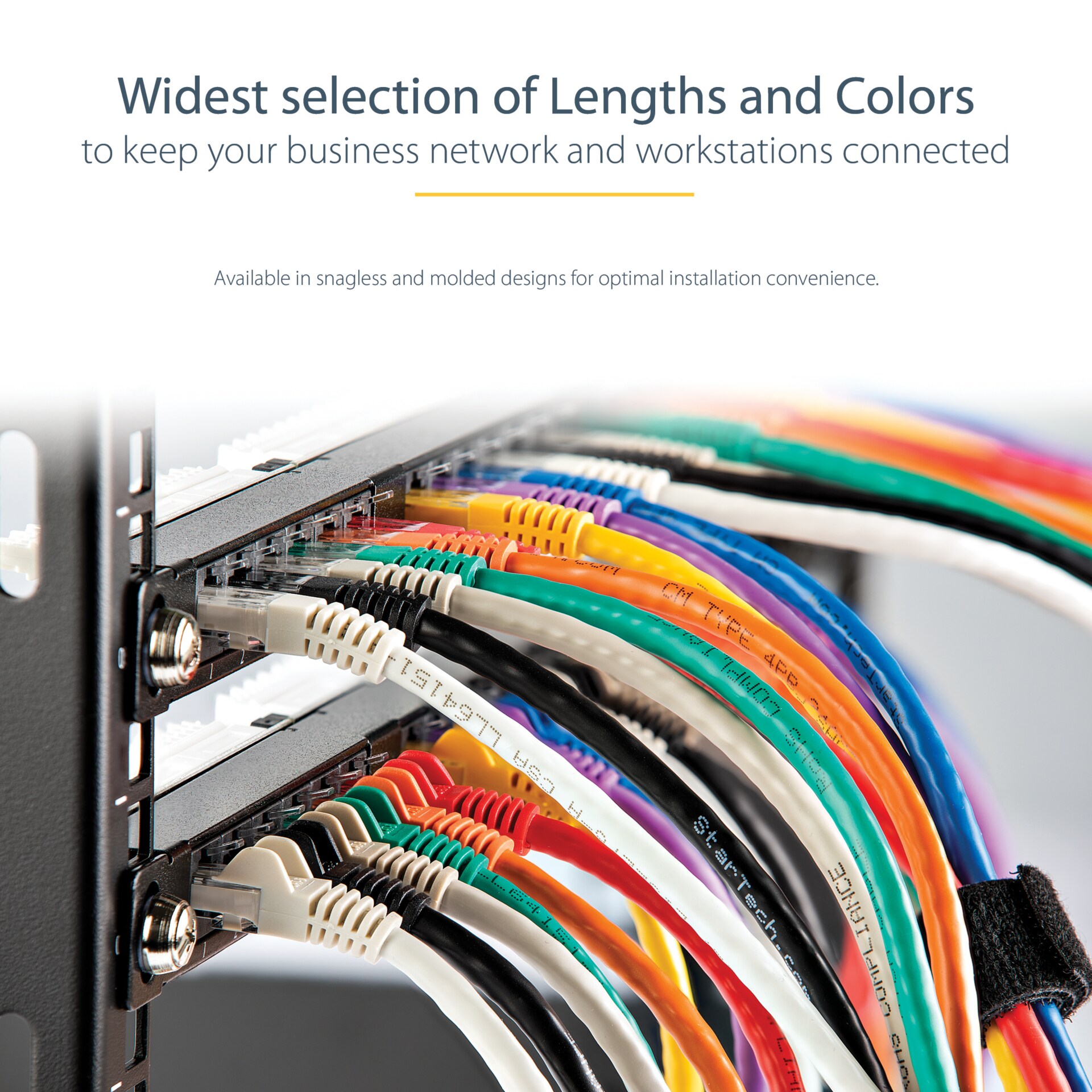 Thumbnail 6 of 13 for StarTech.com 15ft Black CAT6 Ethernet Cable - Molded CAT6 Patch Cord - PoE++ Gigabit Network Cable - M/M