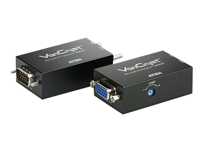 ATEN VanCryst VE022 Mini Cat 5 A/V Extender (Transmitter and Receiver units