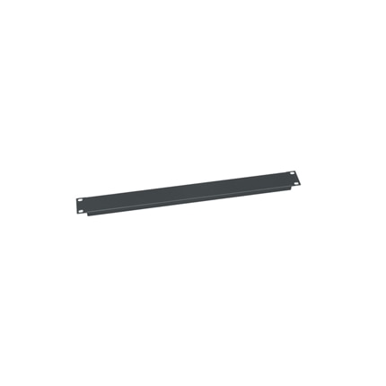 Middle Atlantic 1RU Blank Rack Panel - Steel and Flanged Blank Panel - Flat Black Powder Coat