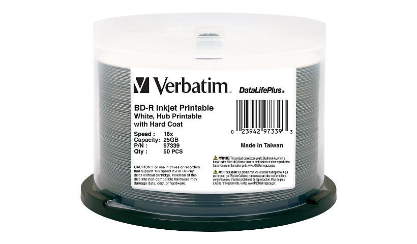 Verbatim DataLifePlus - BD-R x 50 - 25 GB - storage media