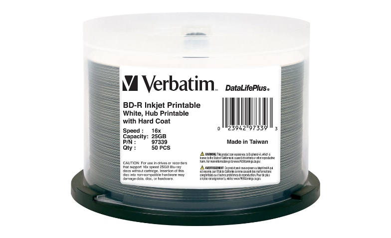 Verbatim DataLifePlus - BD-R x 50 - 25 GB - storage media - 97339