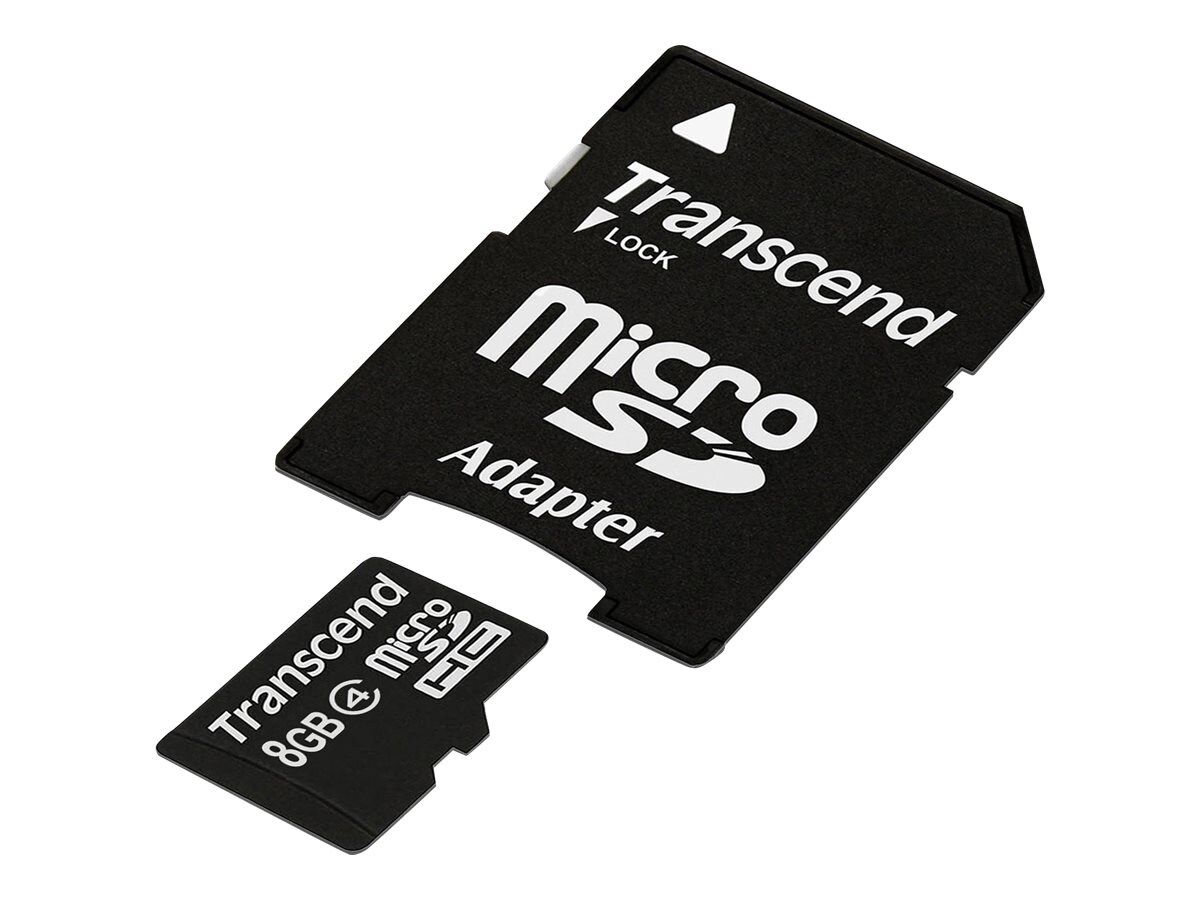 Transcend - flash memory card - 8 GB - microSDHC