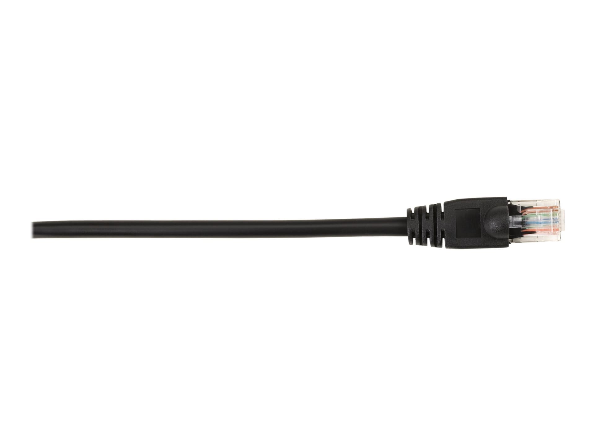Black Box 1ft Cat5 Cat5e UTP Ethernet Patch Cable Black PVC Snagless, 1'