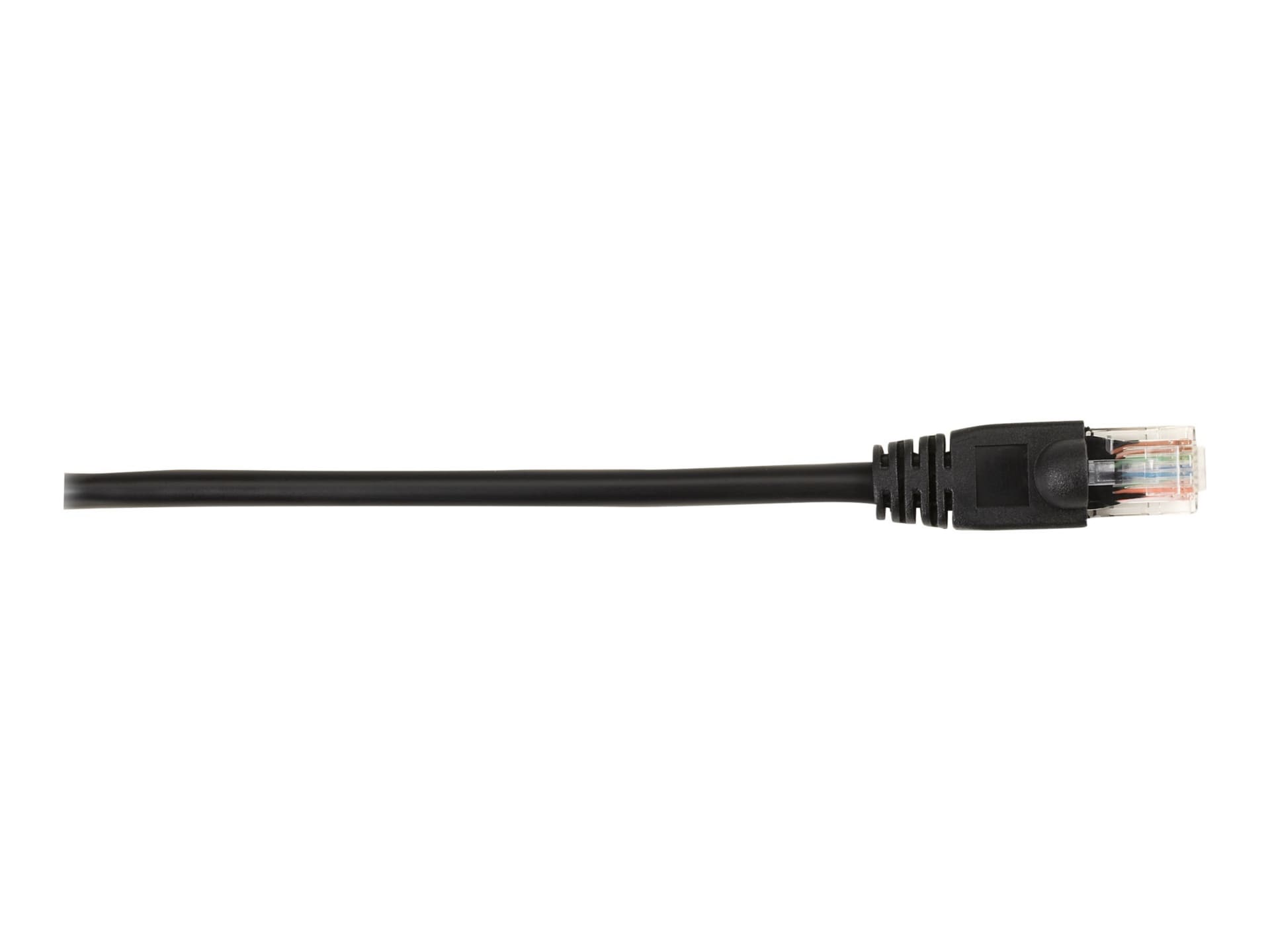 Black Box 10ft Cat5 Cat5e UTP Ethernet Patch Cable Black PVC Snagless, 10'