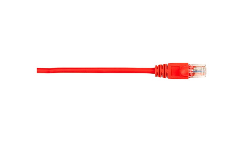 Black Box 25ft Cat5 Cat5e UTP Ethernet Patch Cable Red PVC Snagless, 25'