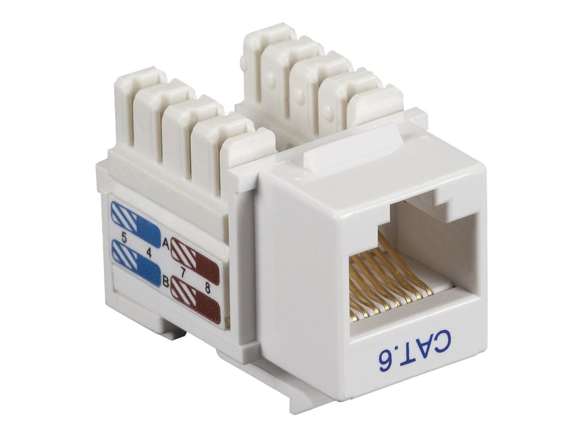 Black Box White CAT6 110 Punch Down Keystone RJ45 Modular Jack