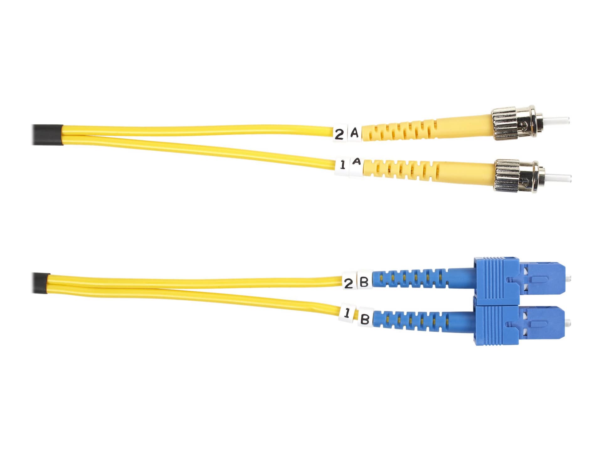 Black Box 1M ST/SC Duplex Single-mode 9-micron Fiber Patch Cable, Yellow