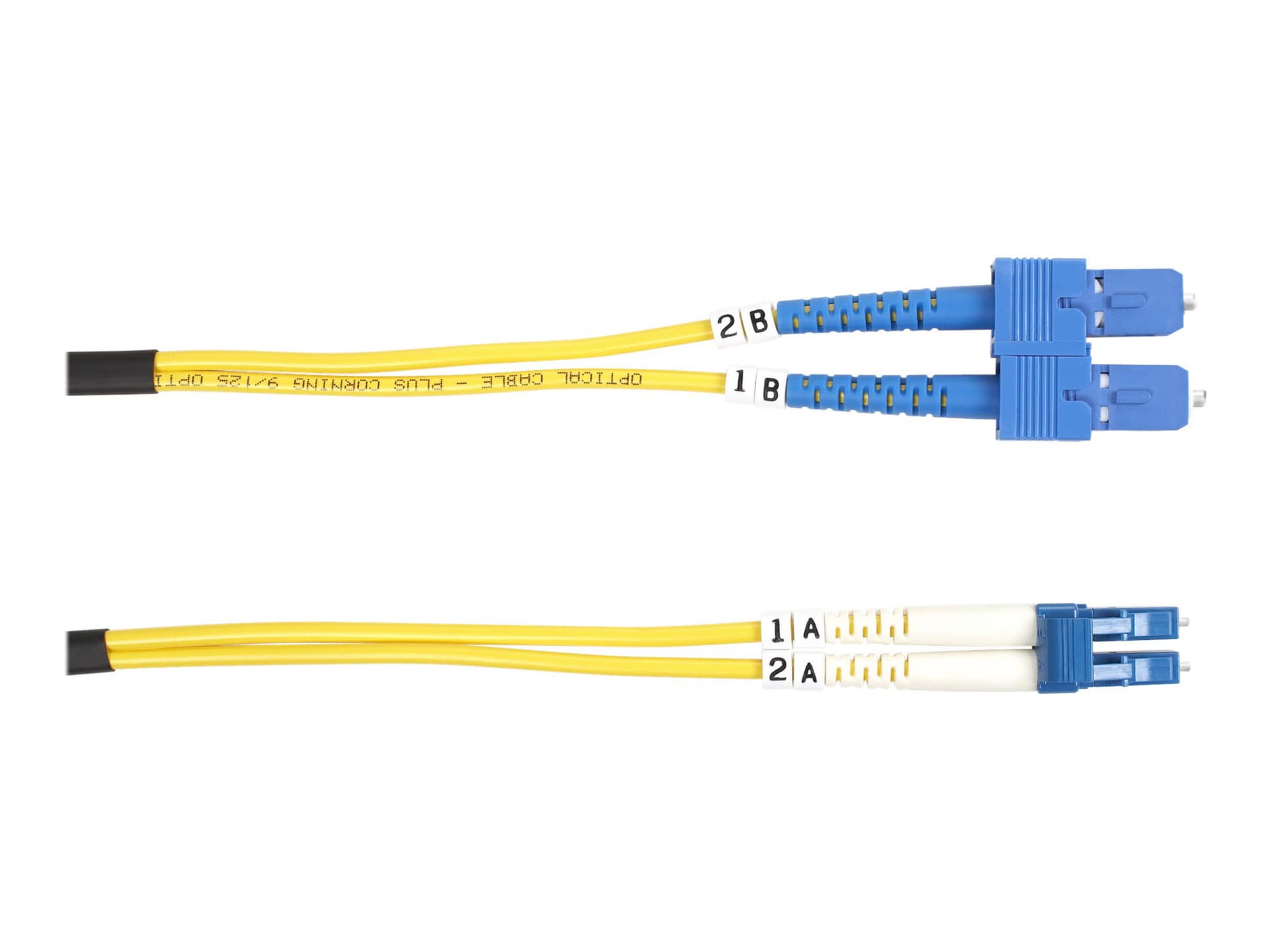 Black Box 5M SC/LC Duplex Single-mode 9-micron Fiber Patch Cable, Yellow