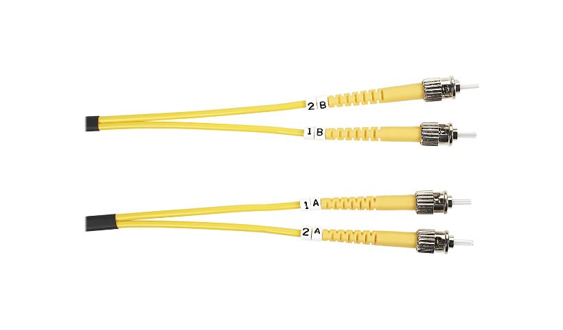 Black Box 10M ST/ST Duplex Single-mode 9-micron Fiber Patch Cable, Yellow