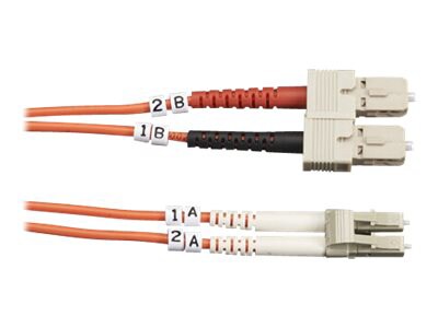 Black Box 3M SC/LC Duplex Multimode 50/125 OM2 Fiber Patch Cable, Orange