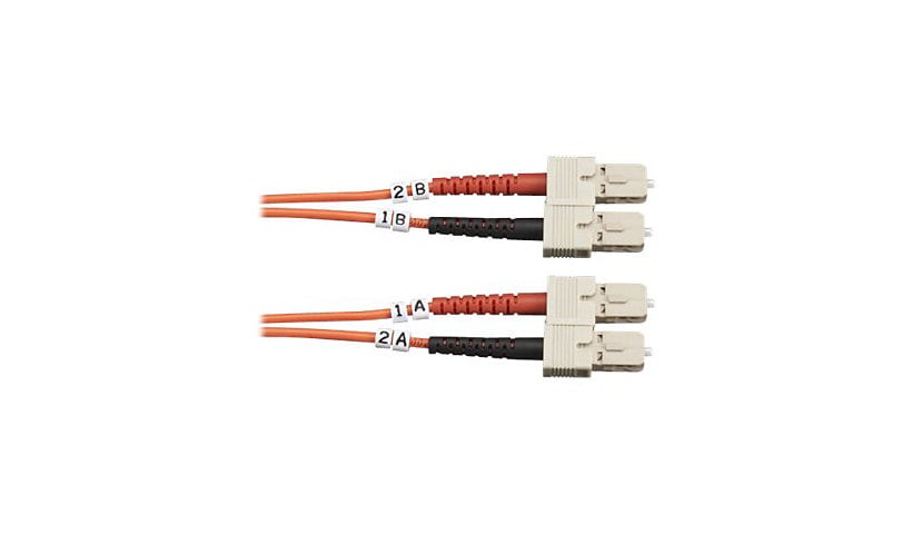 Black Box 10M SC/SC Duplex Multimode 50/125 OM2 Fiber Patch Cable, Orange