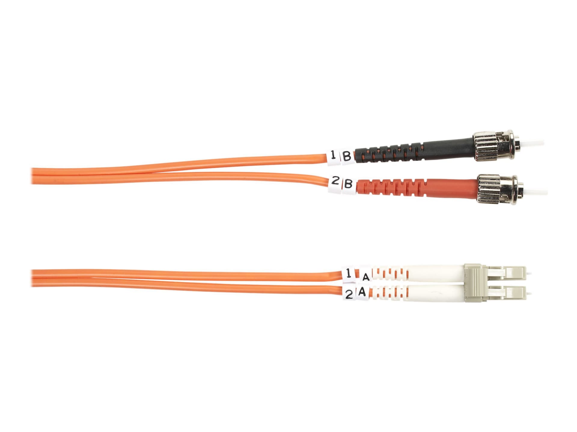 Black Box 1M ST/LC Duplex Multimode 62.5/125 OM1 Fiber Patch Cable, Orange