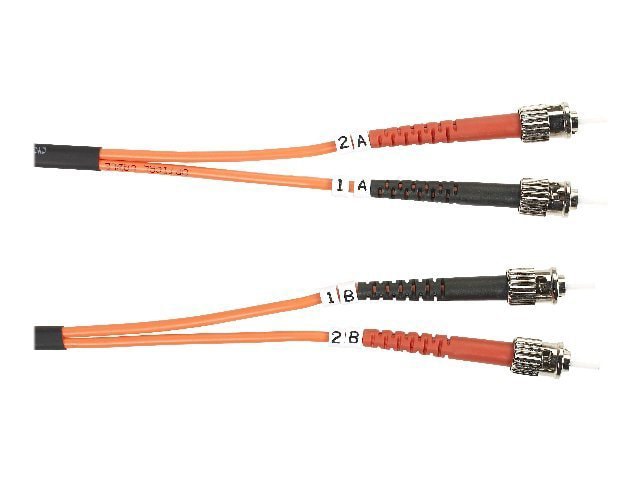 Black Box 1M ST/ST Duplex Multimode 62.5/125 OM1 Fiber Patch Cable, Orange