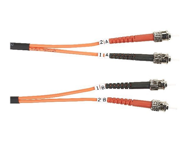 Black Box 1M ST/ST Duplex Multimode 62.5/125 OM1 Fiber Patch Cable, Orange