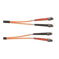Black Box 3M ST/ST Duplex Multimode 62.5/125 OM1 Fiber Patch Cable, Orange
