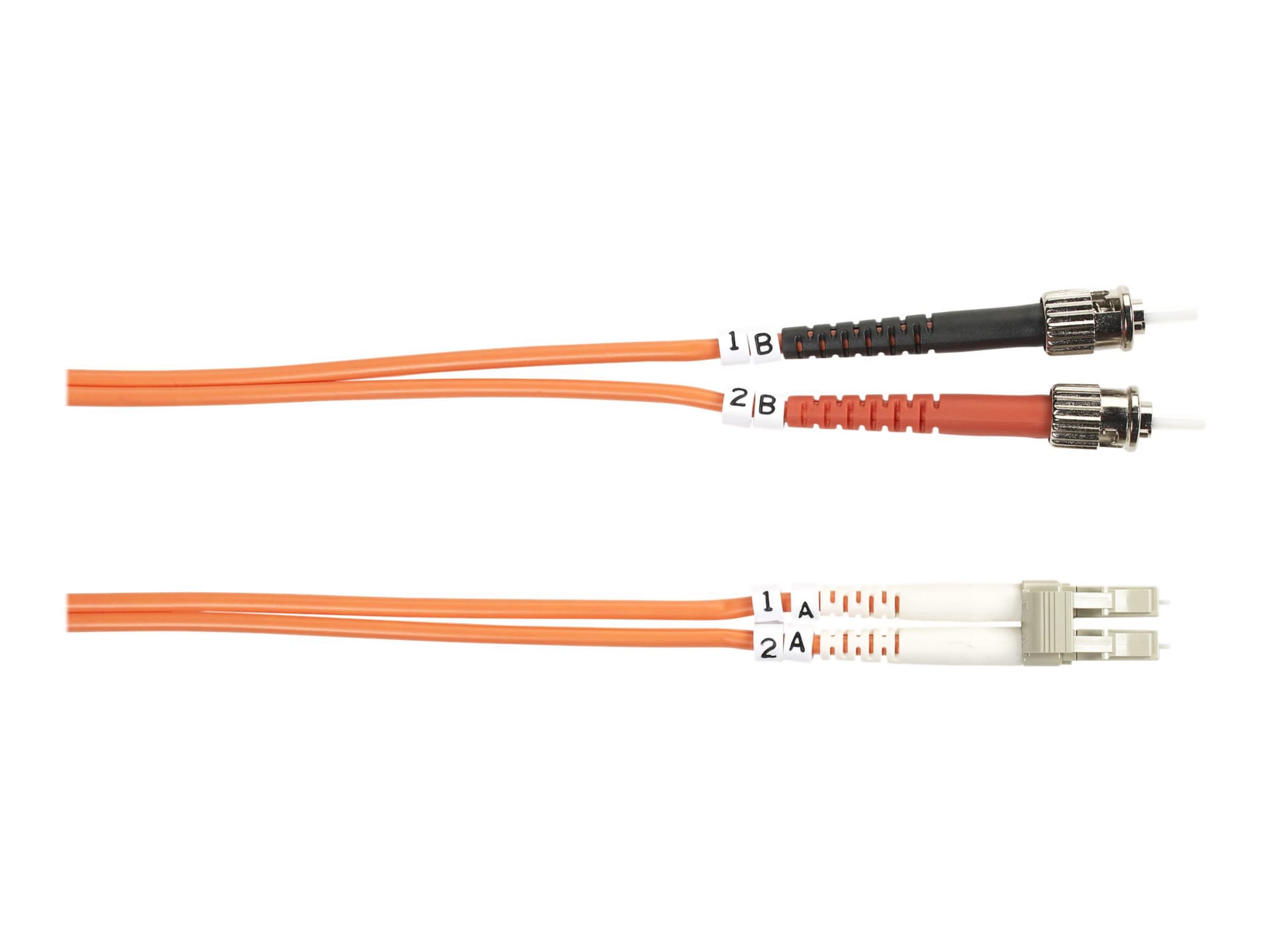 Black Box 5M ST/LC Duplex Multimode 62.5/125 OM1 Fiber Patch Cable, Orange