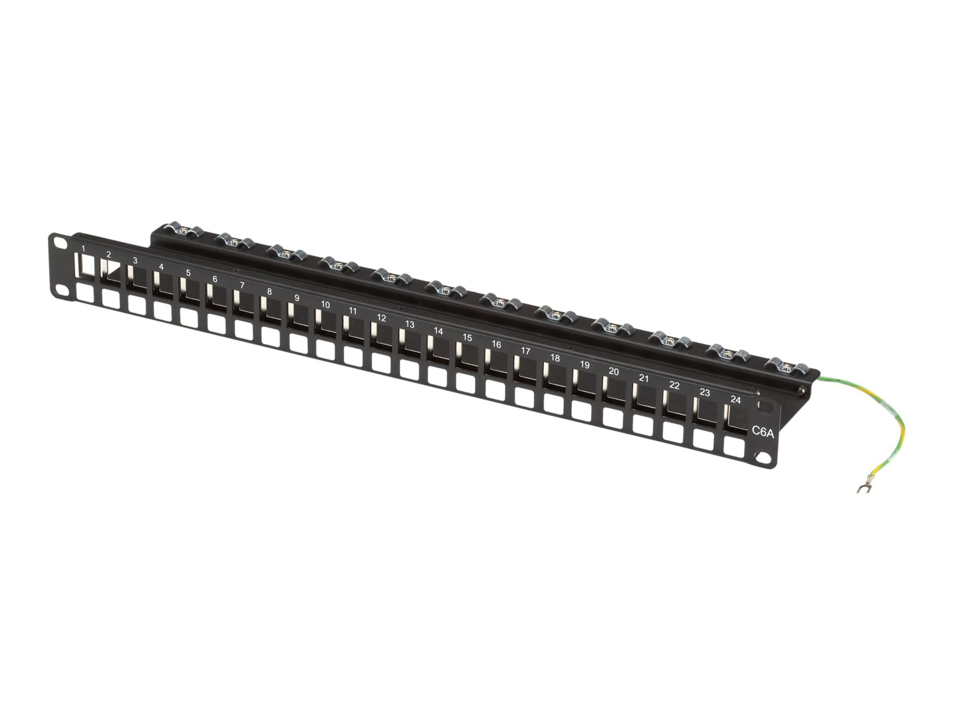 Black Box CAT6a Blank Patch Panel - patch panel - 1U - 19" - TAA Compliant