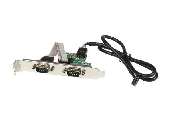 StarTech.com 24in Internal USB Motherboard Header to 2 Port Serial RS232 Adapter - serial adapter