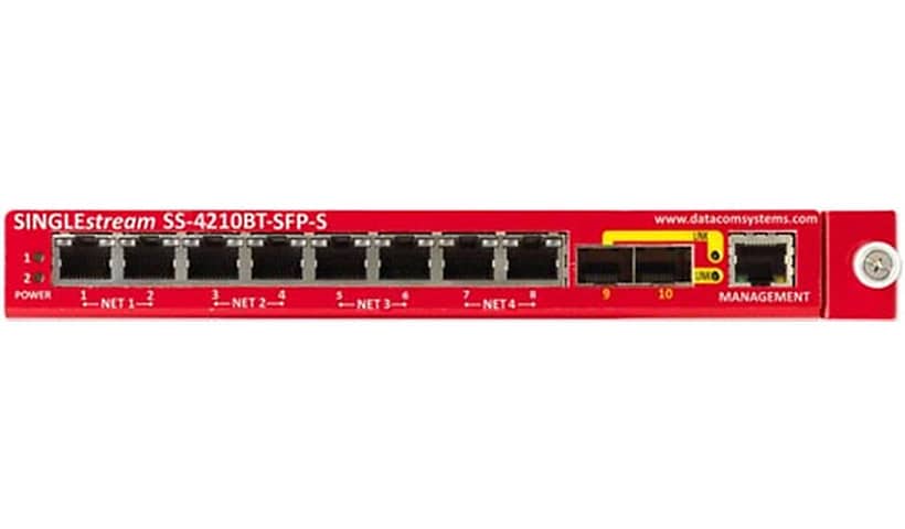 Datacom SINGLEstream Quad Link Aggregation Network Tap with 2x SFP Ports