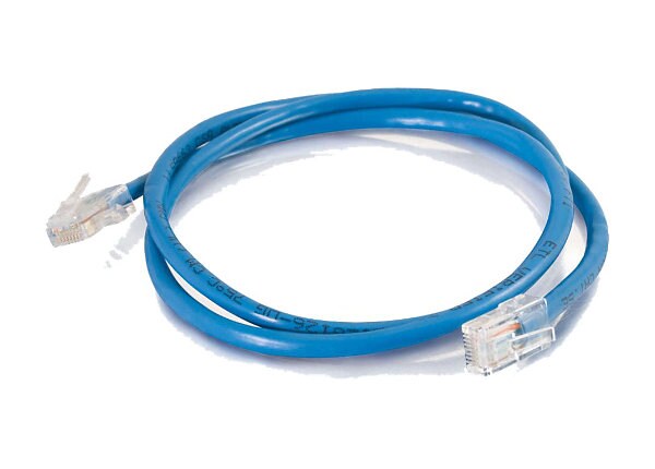 C2G Cat5e Non-Booted Unshielded (UTP) Network Crossover Patch Cable - crossover cable - 2.1 m - blue