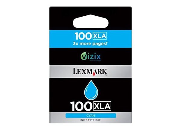 Lexmark Cartridge No. 100XLA - High Yield - cyan - original - ink cartridge