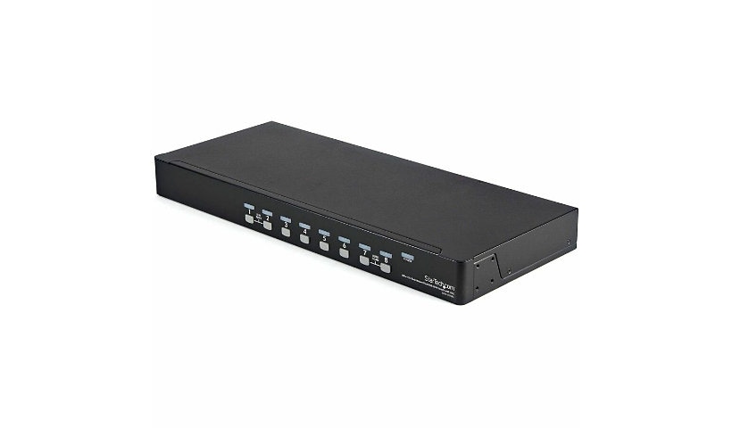 StarTech.com 8 Port 1U Rackmount USB KVM Switch Kit with OSD and Cables