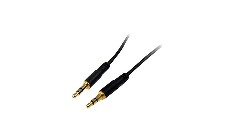 StarTech.com 10 ft Slim 3.5mm Stereo Audio Cable - M/M - Slim Connect 3.5mm