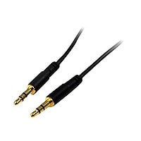 StarTech.com 10 ft Slim 3.5mm Stereo Audio Cable - M/M - Slim Connect 3.5mm